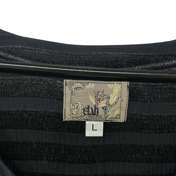 Long Patchwork Cardigan Zebra Print Mixed Fabric Black L Art to Wear Statement - Picture 6 of 10